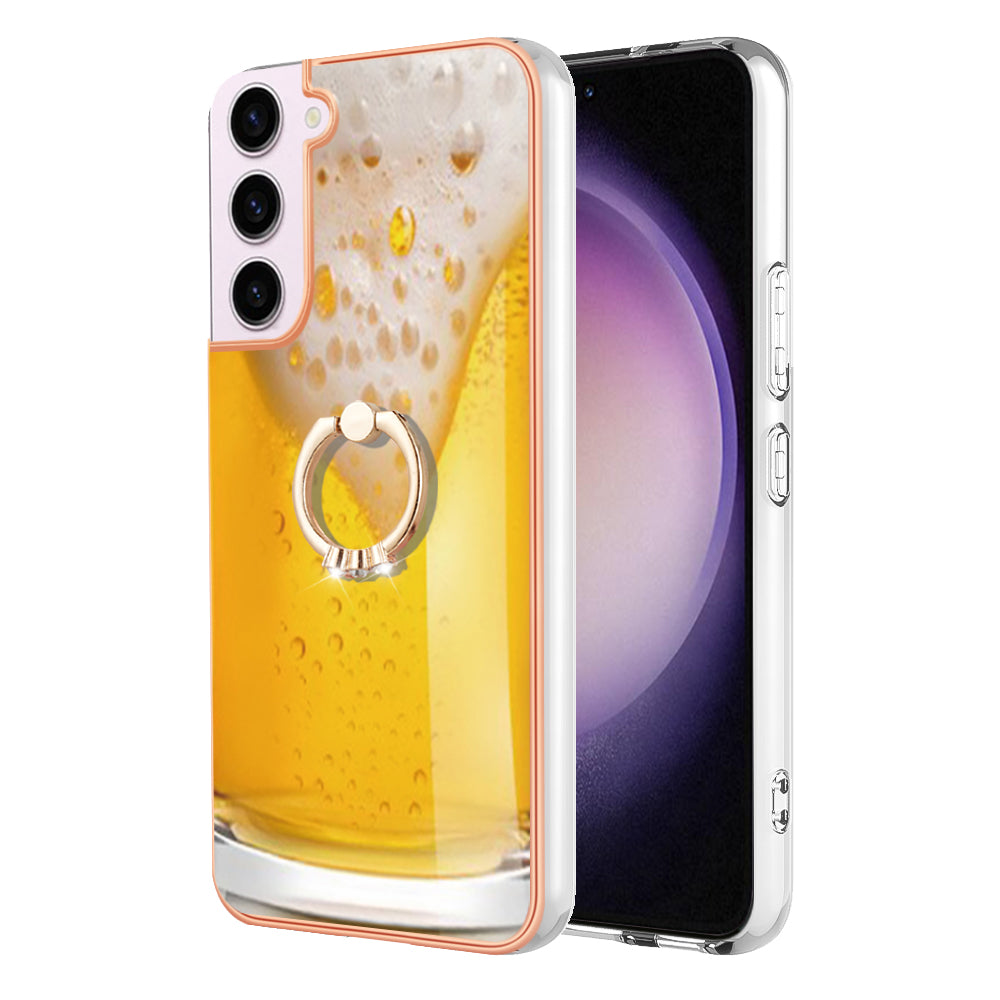 YB IMD Series-20 Style D for Samsung Galaxy S23 Kickstand IMD Pattern TPU Phone Case 2.0mm Electroplating Cover YB IMD Series-20 Style D for Samsung Galaxy S23 Kickstand IMD Pattern TPU Phone Case 2.0mm Electroplating Cover